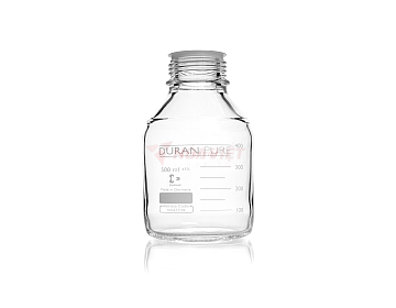 Chai Thủy Tinh DURAN® PURE GL45 500ml Có Nắp Bụi – Chai Thí Nghiệm Borosilicate