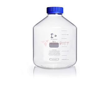 Chai thủy tinh phòng thí nghiệm DURAN® GLS 80 cổ rộng 10000 ml, kèm nắp vặn và vòng rót