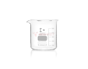 Cốc thủy tinh thí nghiệm DURAN® 600 ml dạng thấp, có vạch chia và mỏ rót