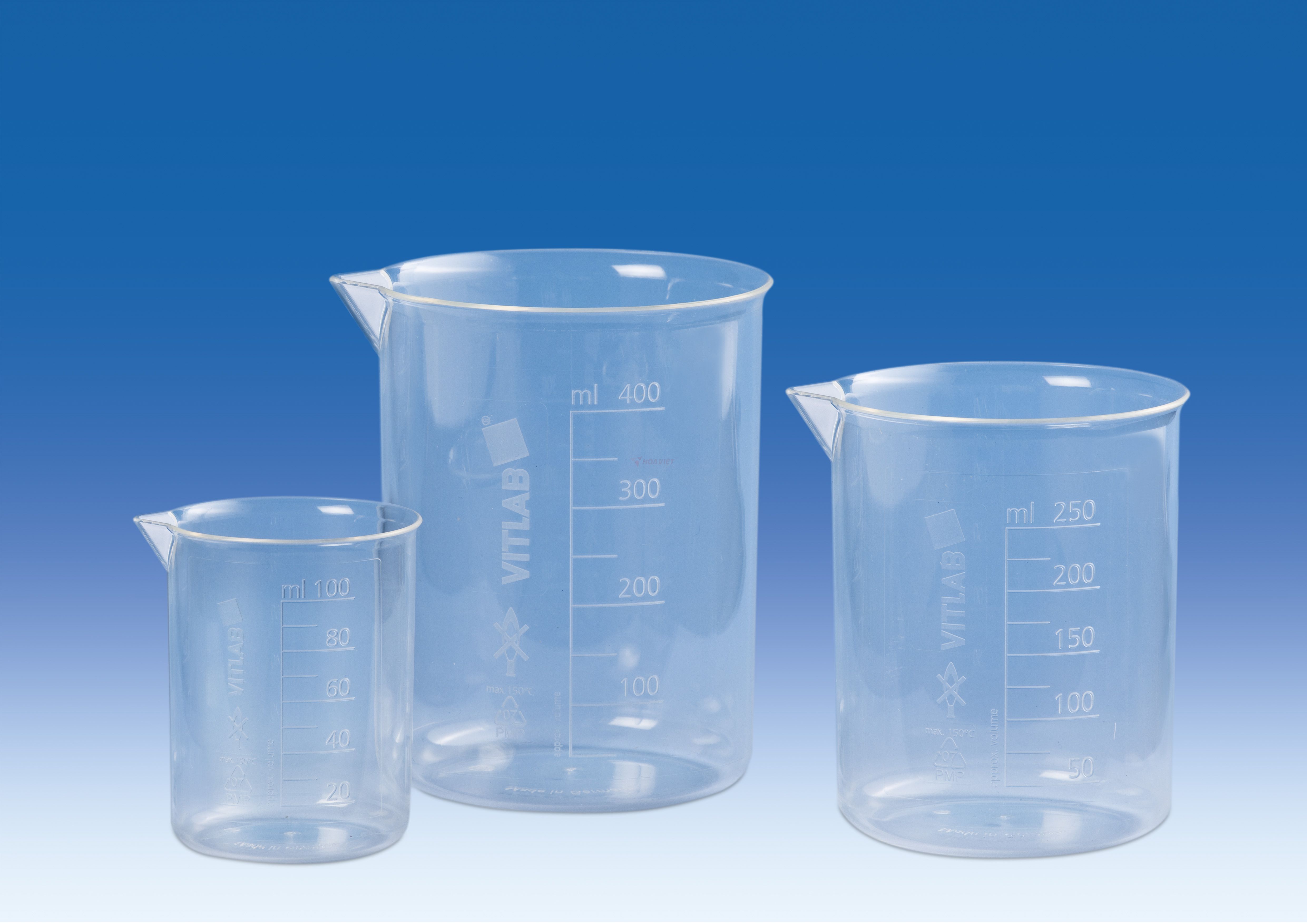 Cốc nhựa PMP Vitlab 1000ml vạch trắng Cốc nhựa PMP Vitlab 1000ml vạch trắng