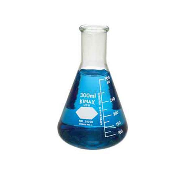 Bình tam giác thủy tinh Kimble-DWK 300ml cổ hẹp Bình tam giác thủy tinh Kimble-DWK 300ml cổ hẹp