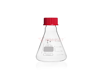 Bình tam giác DURAN® 250 ml GL32, có vạch chia, kèm nắp PBT