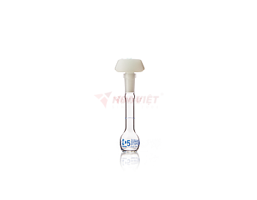 Bình định mức DURAN® 5 ml Class AW, vạch xanh, nút PE – Volumetric Flask NS 10/19