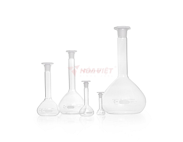 Bình định mức DURAN® Class A vạch trắng 100 ml kèm nút PE NS 12/21