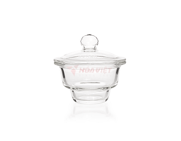 Bình hút ẩm thủy tinh DURAN® DN 200, mặt bích phẳng, nắp có núm – Desiccator