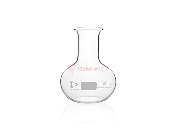 Bình cầu đáy phẳng DURAN® 100 ml cổ hẹp, có vành – Flat Bottom Flask
