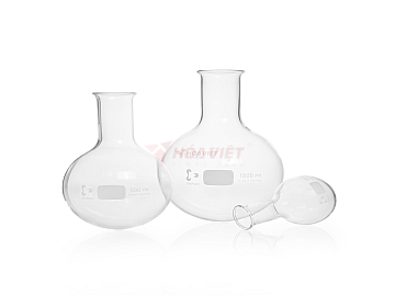 Bình cầu đáy tròn DURAN® 1000 ml cổ hẹp, có vành – Round Bottom Flask