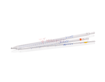 Pipet chia độ thủy tinh 2 ml Class AS Type 2, vạch xanh, có chứng nhận lô – Measuring Pipette