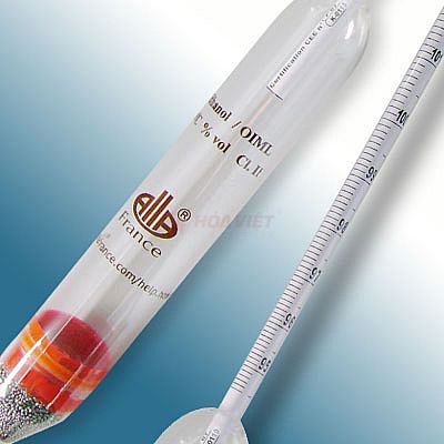 Cồn kế Alla 0 - 10: 0.1% vol Tp 20°C Cồn kế Alla 0 - 10: 0.1% vol Tp 20°C