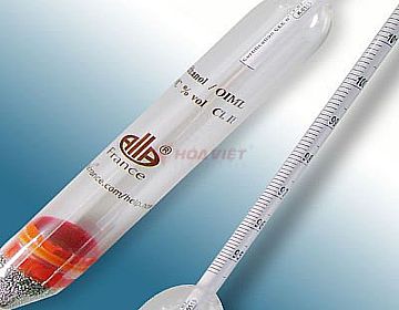 Cồn kế Alla 0 - 10: 0.1% vol Tp 20°C