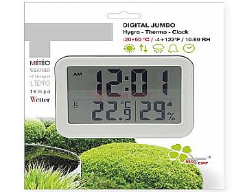 Nhiệt ẩm kế số điện tử có đồng hồ Alla -20 +50°C 10-99% RH