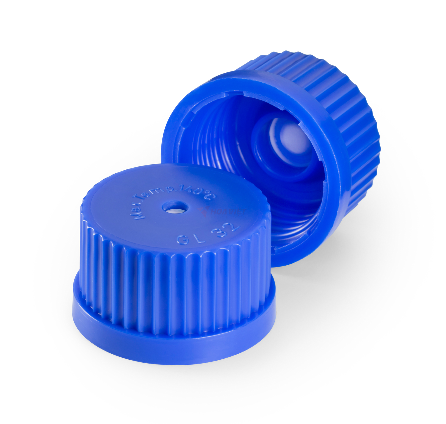 Nắp vặn màng lọc DURAN GL45 PP xanh – Membrane screw cap ePTFE 0.2µm cho chai thủy tinh phòng thí nghiệm