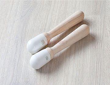 Chày sứ trơn Jipo dài 245mm không tráng men 830b/5