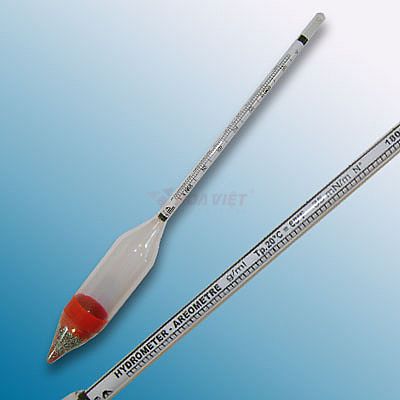 Tỷ trọng kế Alla 1.100 - 1.150: 0.0005g/ml Tp 20°C Tỷ trọng kế Alla 1.100 - 1.150: 0.0005g/ml Tp 20°C