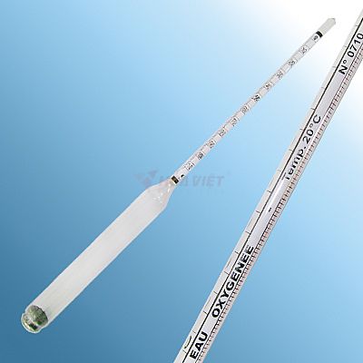 Tỷ trọng kế đo nước oxy hóa Alla 0 - 100: 1% Tỷ trọng kế đo nước oxy hóa Alla 0 - 100: 1%
