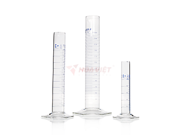 Ống đong thủy tinh DURAN® 1000 ml Class A, vạch xanh, đế lục giác – Measuring Cylinder