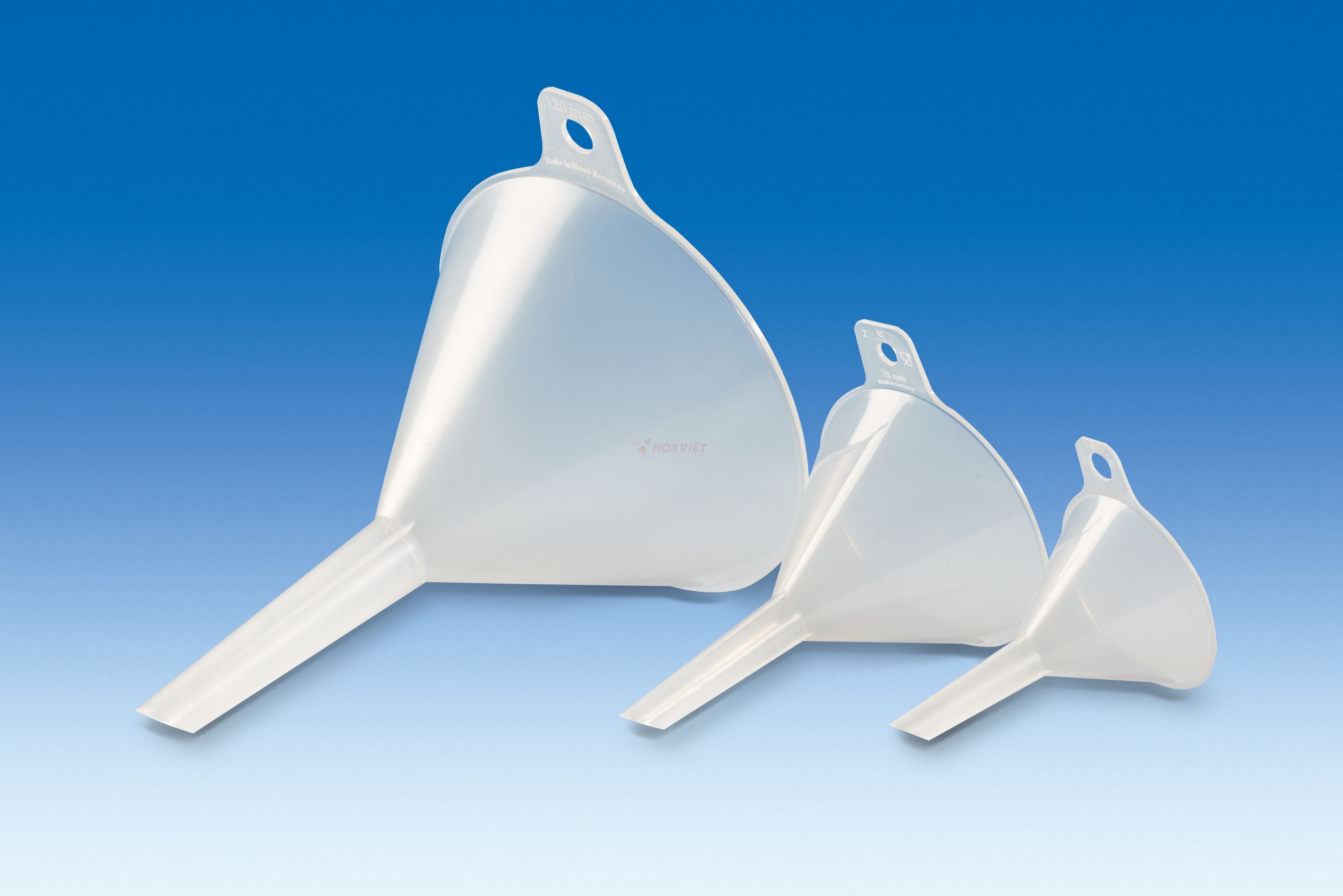 Phễu nhựa PP Vitlab đk 100mm Phễu nhựa PP Vitlab đk 100mm