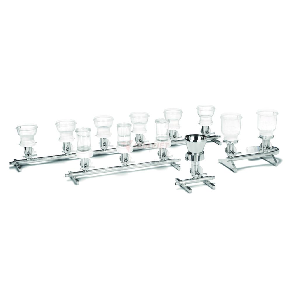 Bộ lọc vi sinh 1 nhánh bằng thép không gỉ Sartorius màng lọc 47/50mm phễu inox 100ml Bộ lọc vi sinh 1 nhánh bằng thép không gỉ Sartorius màng lọc 47/50mm phễu inox 100ml