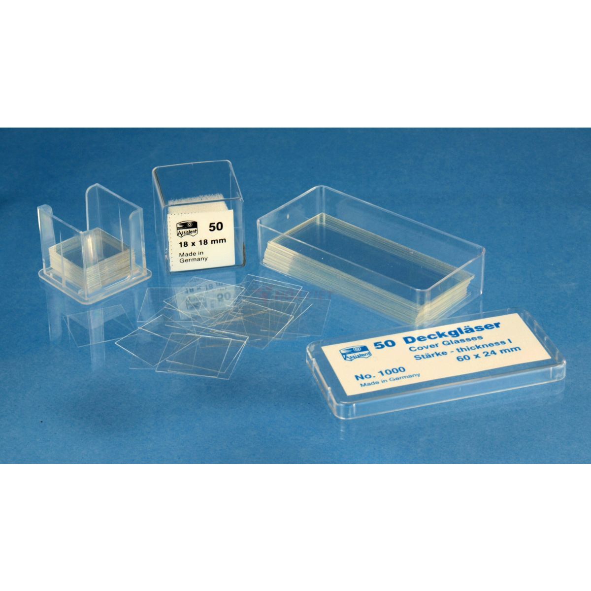 Phiến kính thủy tinh Assistent 15mm x 15mm Phiến kính thủy tinh Assistent 15mm x 15mm