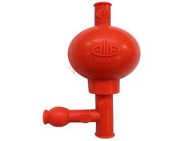 Quả bóp cao su 3 valve Alla đk 5-8mm