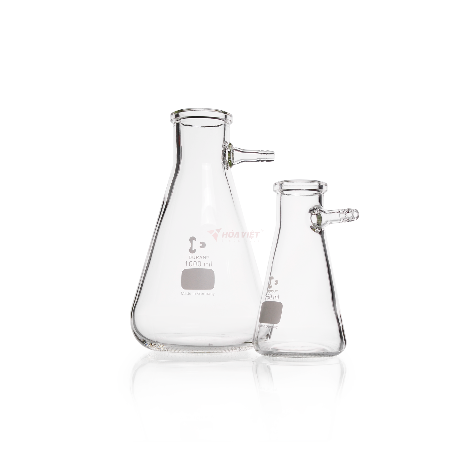 Bình lọc chân không DURAN® 2000 ml dạng Erlenmeyer, đầu nối ống thủy tinh Bình lọc chân không DURAN® 2000 ml dạng Erlenmeyer, đầu nối ống thủy tinh