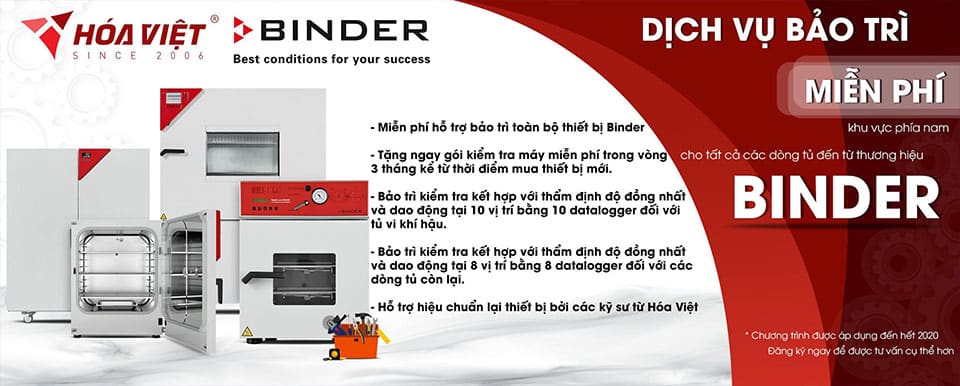 Hóa Việt: Dịch vụ bảo trì miễn phí và sửa chữa cho tất cả dòng tủ Binder Hóa Việt: Dịch vụ bảo trì miễn phí và sửa chữa cho tất cả dòng tủ Binder